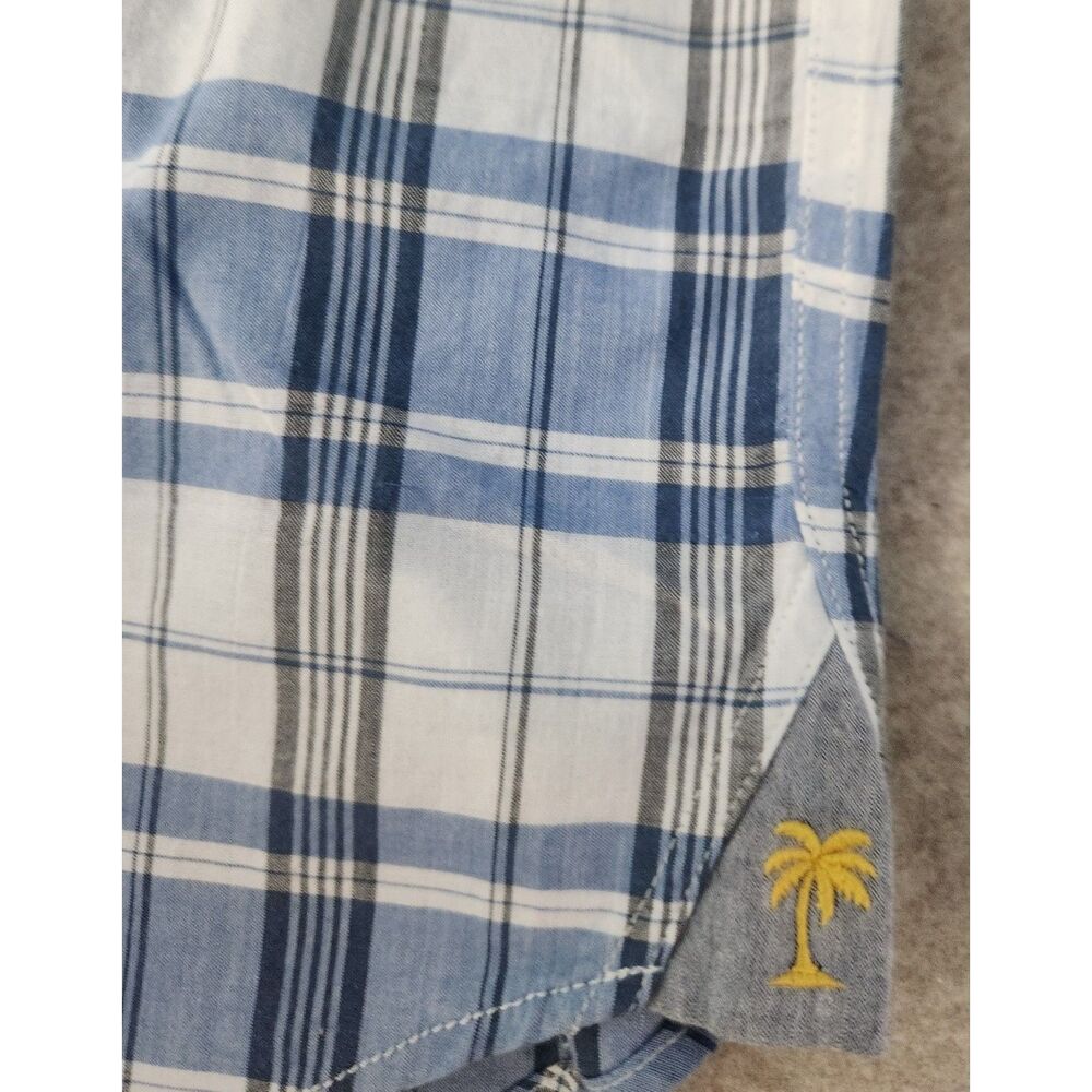 New Tommy Bahama Men's Blue Plaid Shirt Size Large - Picture 4 of 7